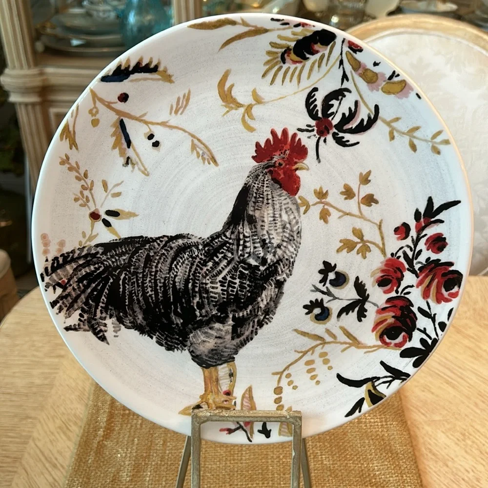 Williams-Sonoma Rooster Francais Marc Lacaze Plates (2)